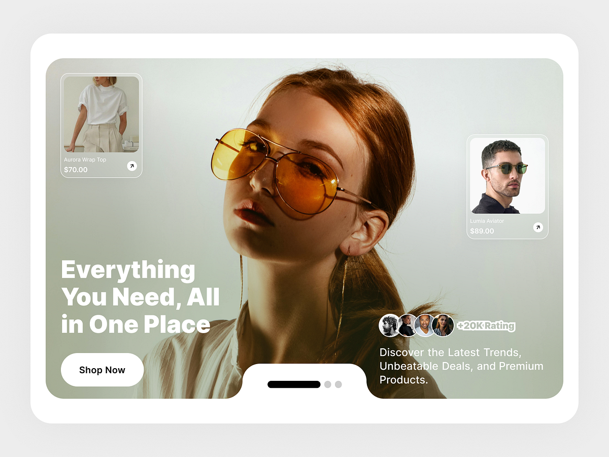 Lifestyle & Fashion E-Commerce Hero Exploration