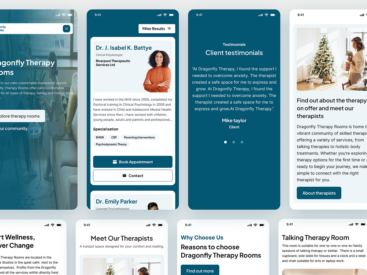 Therapy Rental Website Responsive UI Design