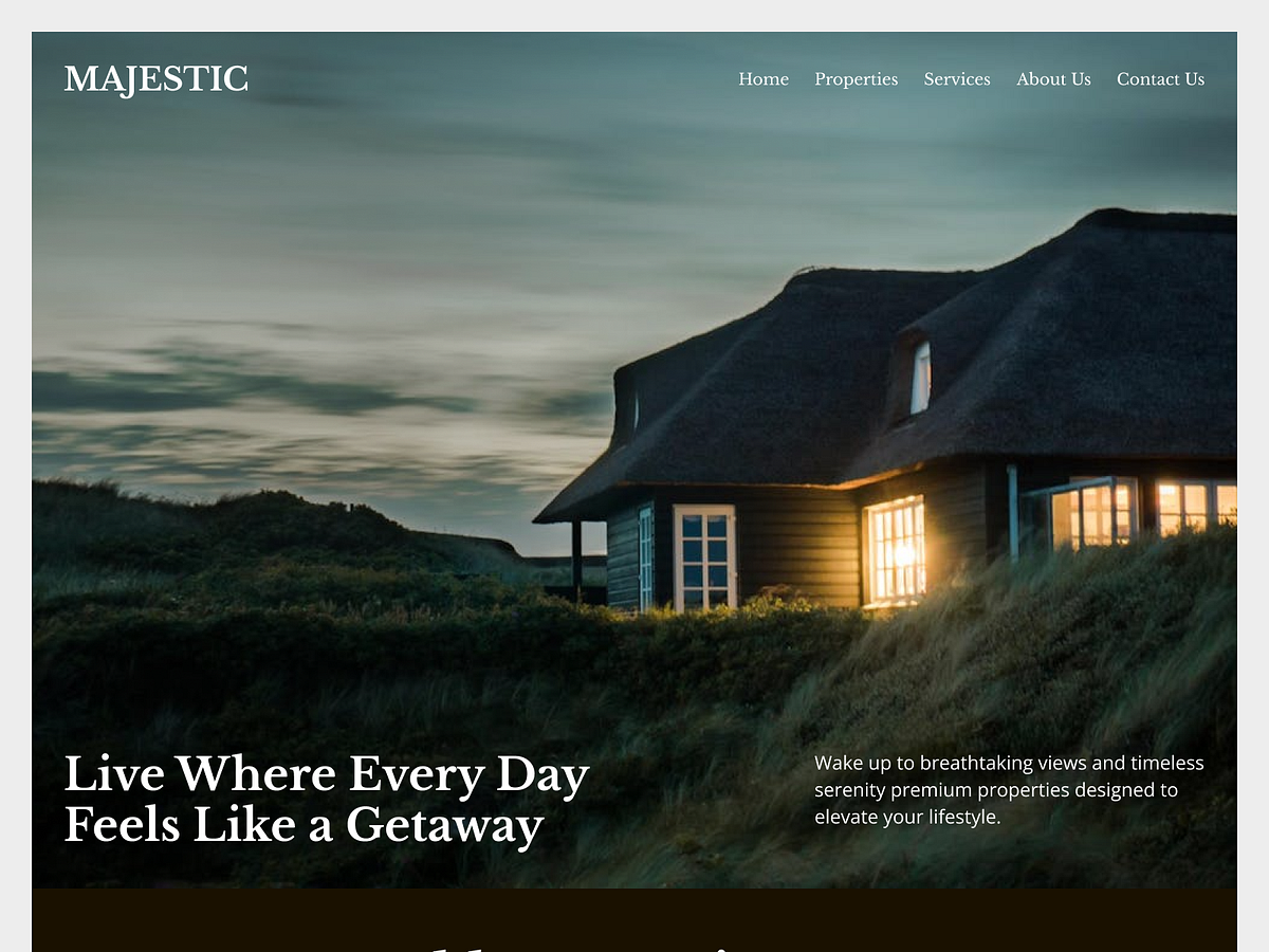LUXURY Real Estate Website UI Design Image 0