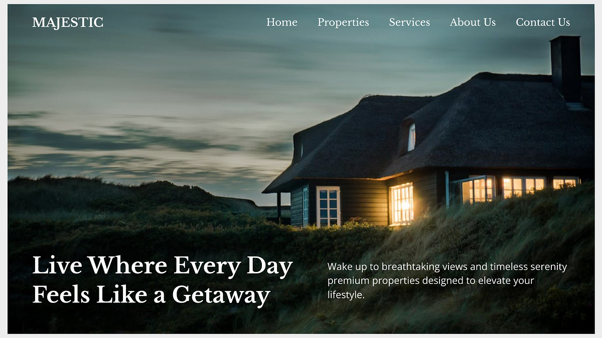 LUXURY Real Estate Website UI Design Image 2