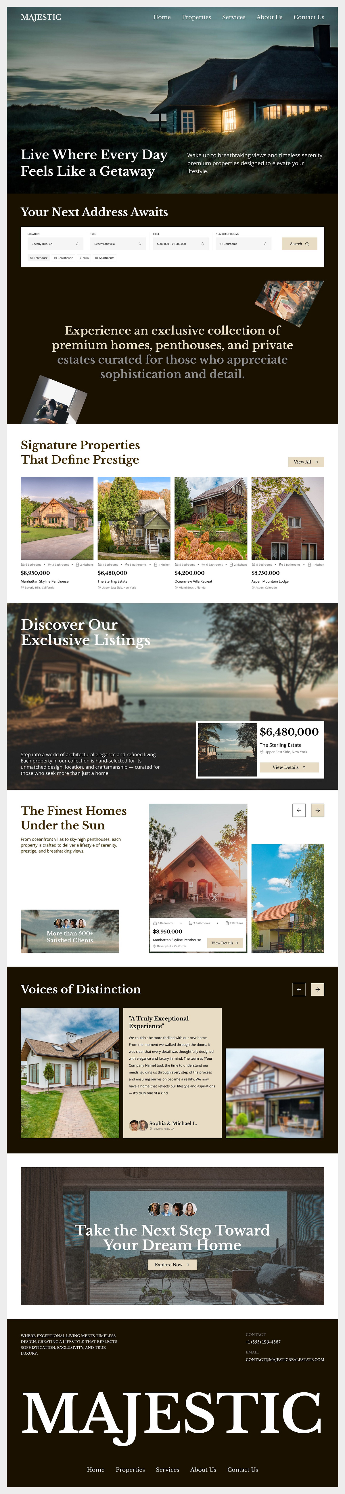 LUXURY Real Estate Website UI Design Image 6