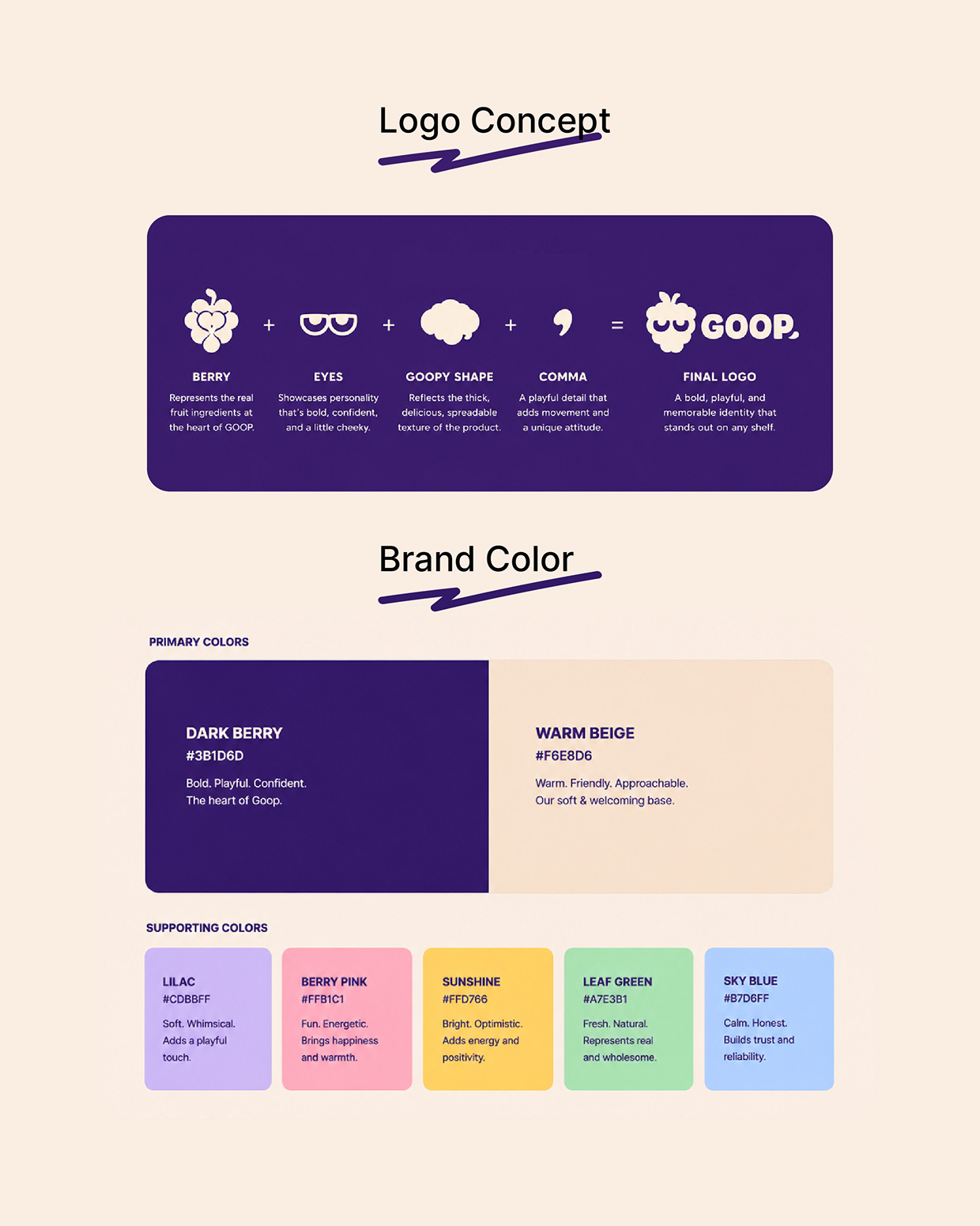 GOOP | A Playful Mixed Berry Spread Brand Identity Image 1