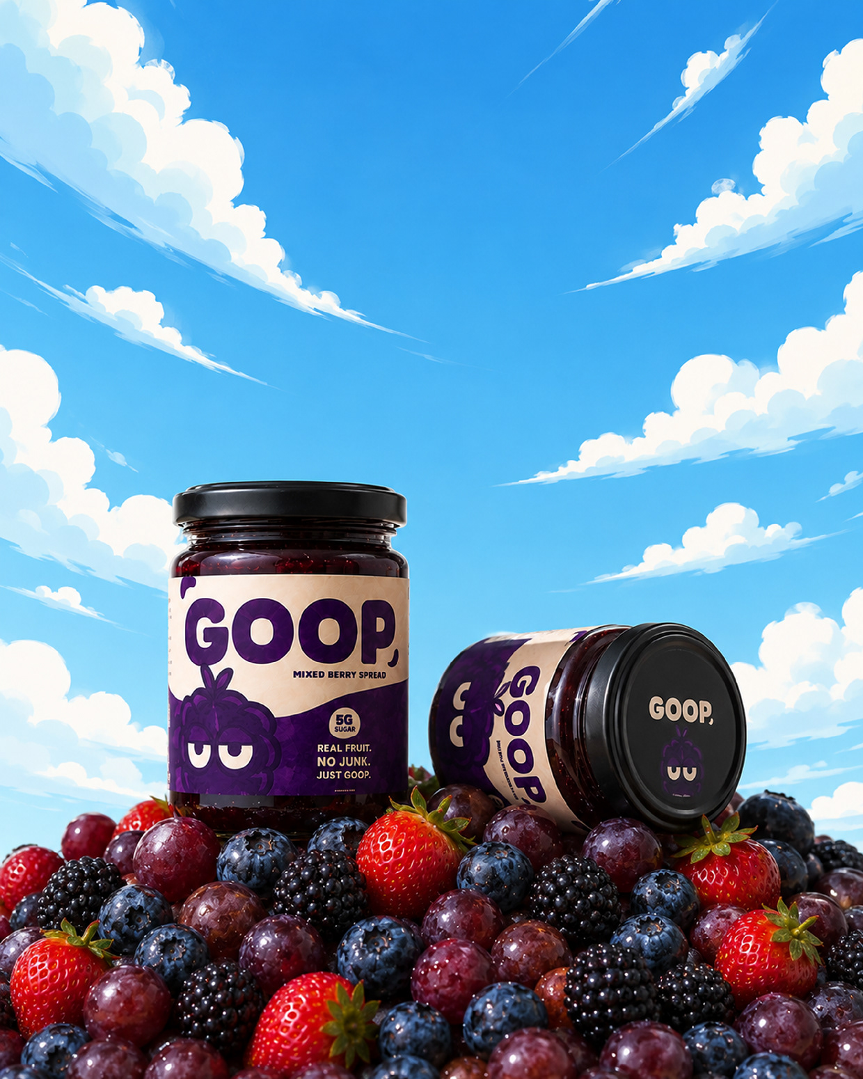GOOP | A Playful Mixed Berry Spread Brand Identity Image 3