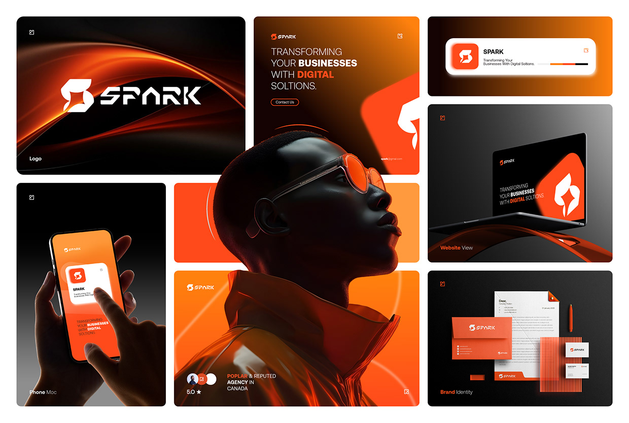 SPARK | Modern Digital Agency Logo & Brand Identity