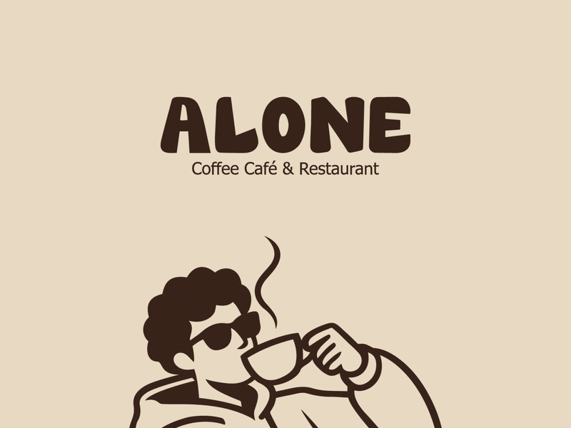 Alone Coffee & Cafe Restaurant Branding Image 0