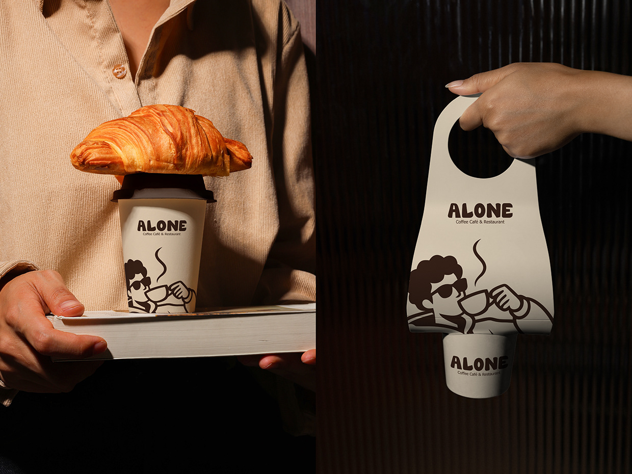 Alone Coffee & Cafe Restaurant Branding Image 7