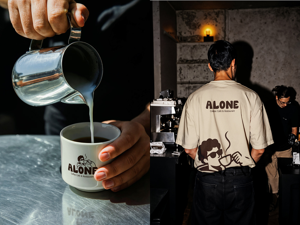 Alone Coffee & Cafe Restaurant Branding Image 8