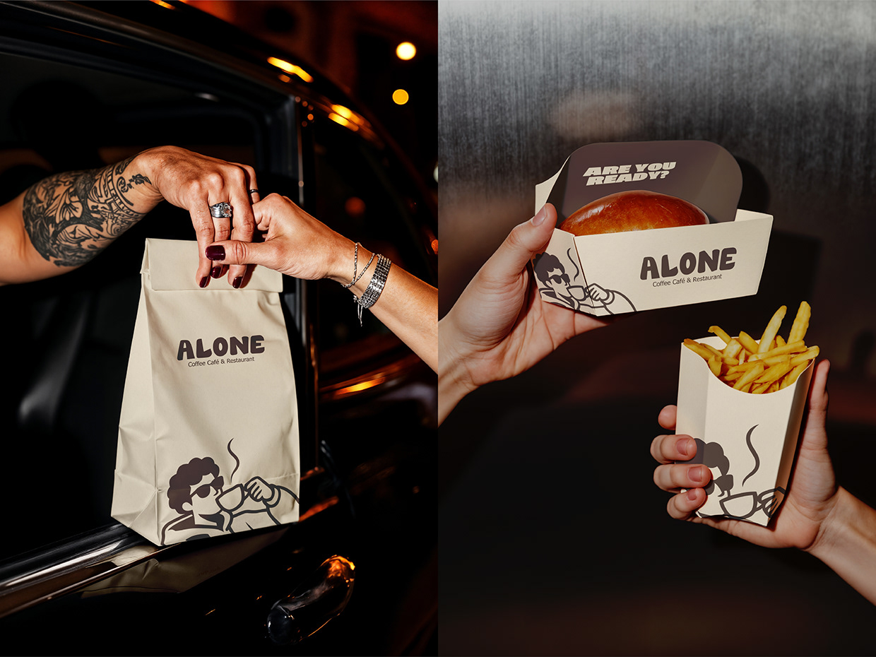 Alone Coffee & Cafe Restaurant Branding Image 10