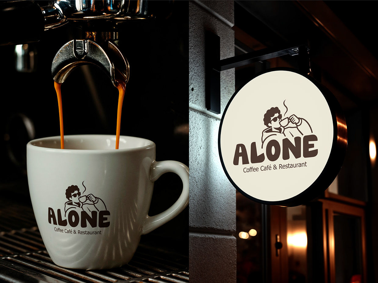Alone Coffee & Cafe Restaurant Branding Image 12