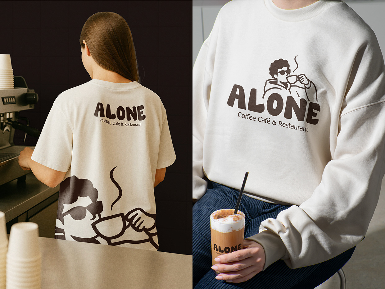 Alone Coffee & Cafe Restaurant Branding Image 13