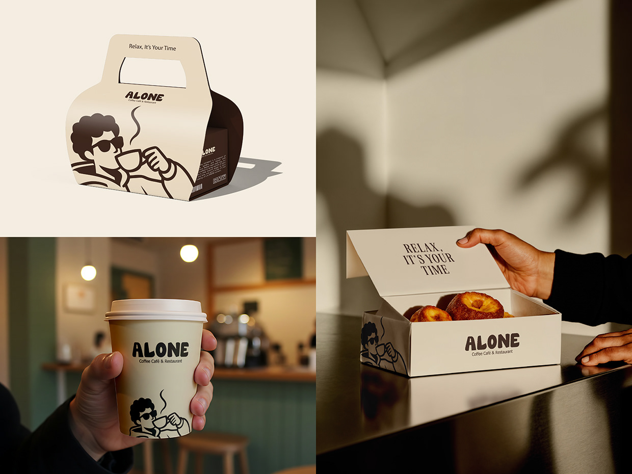 Alone Coffee & Cafe Restaurant Branding Image 14