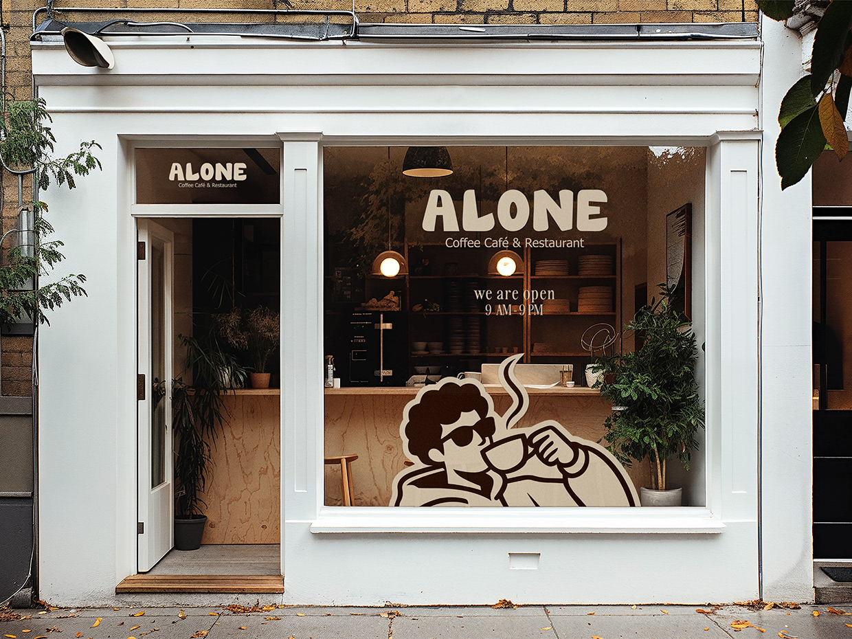 Alone Coffee & Cafe Restaurant Branding Image 19