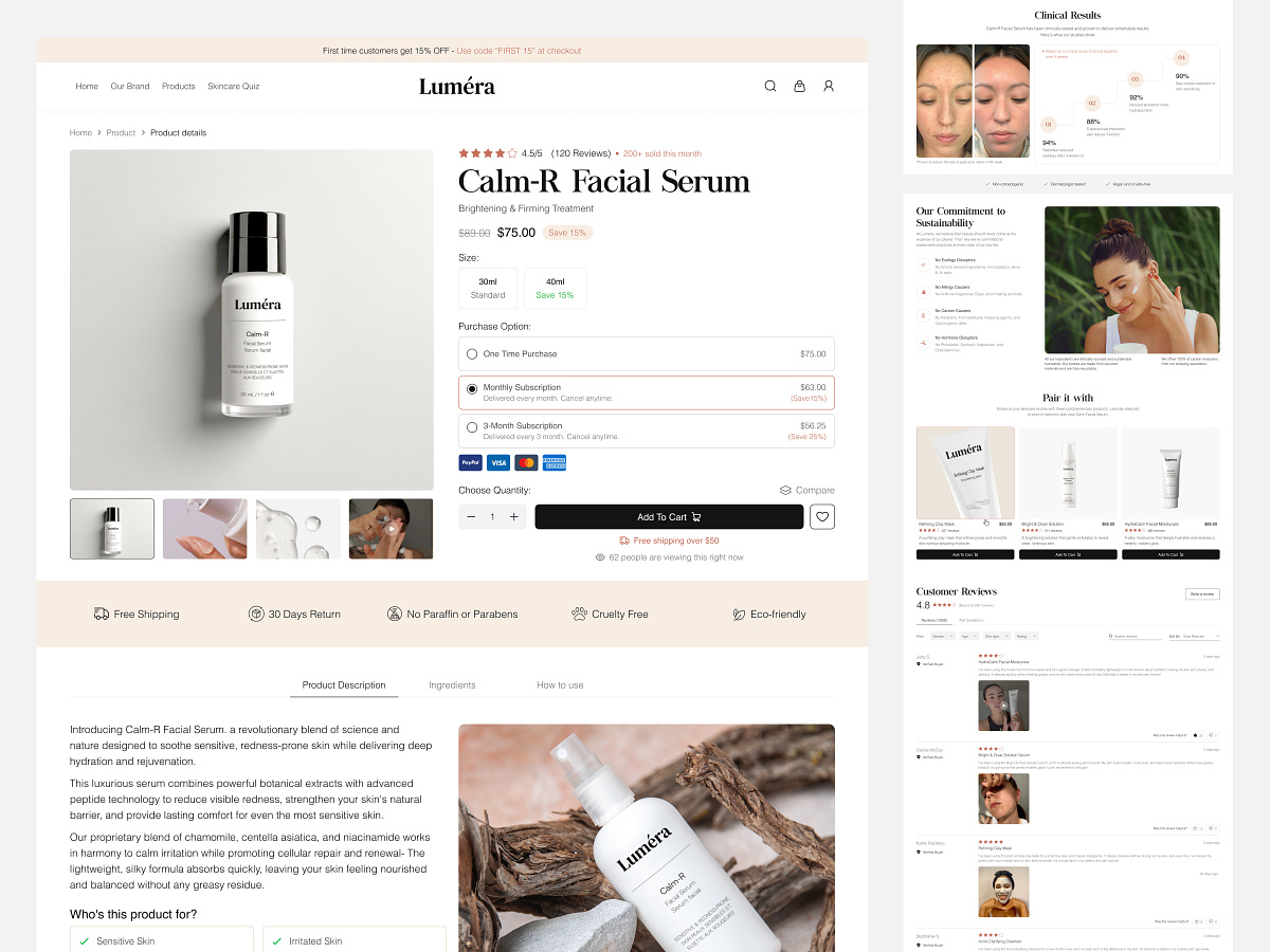 E-commerce product details page