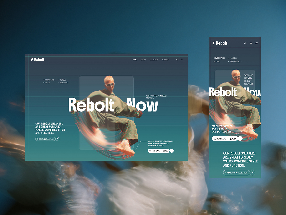 Rebolt – Sneakers Hero Section