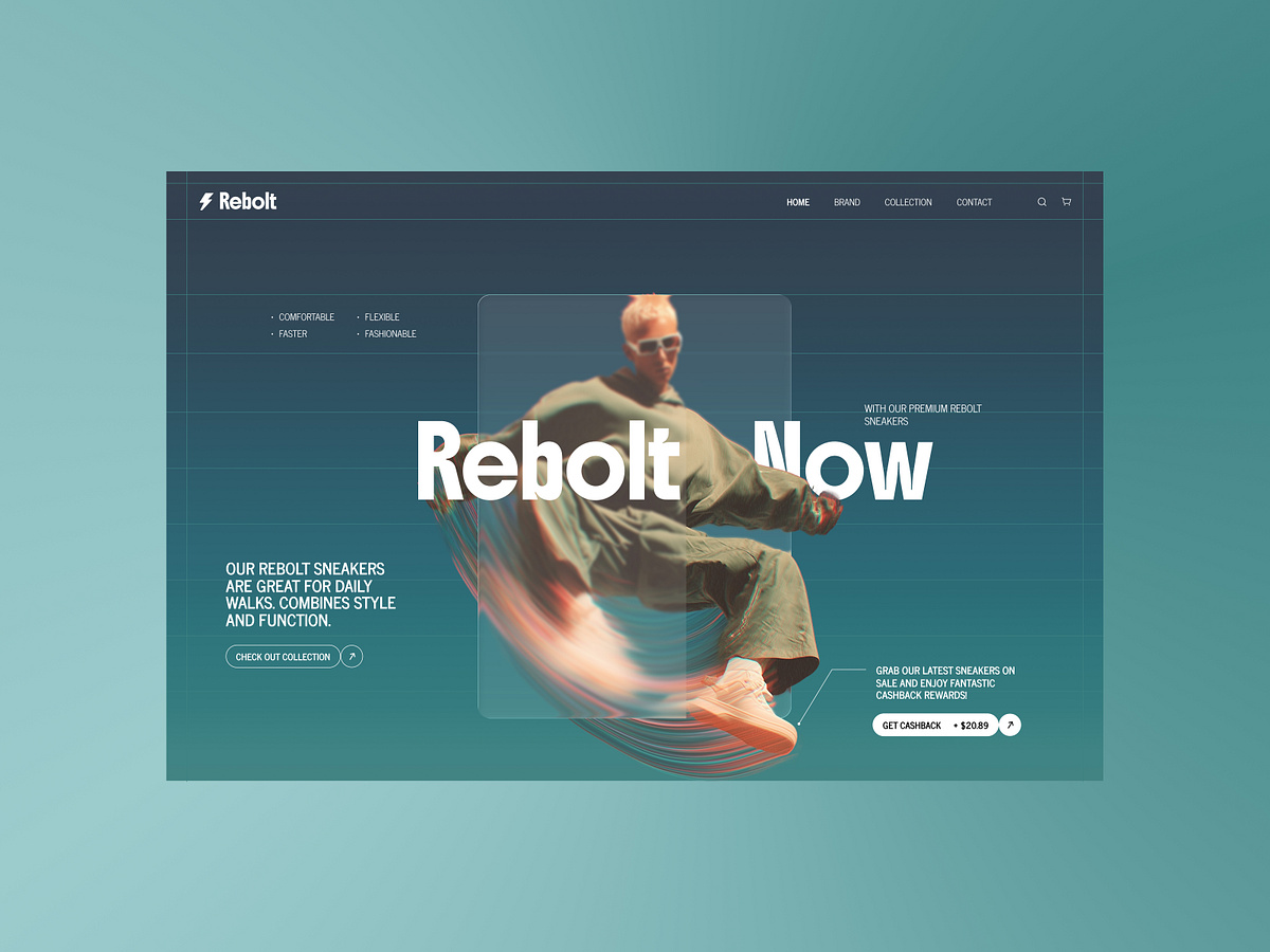 Rebolt – Sneakers Hero Section Image 0