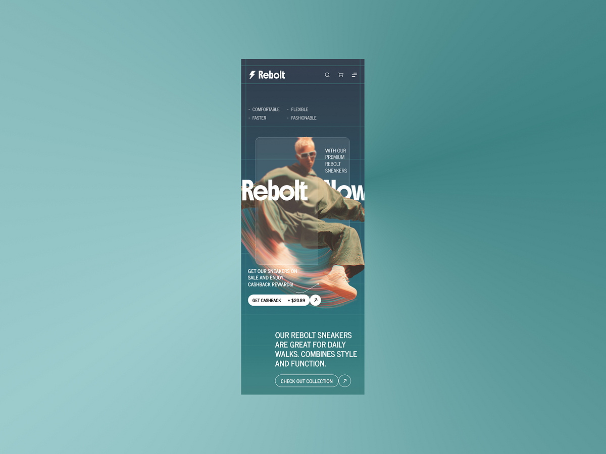Rebolt – Sneakers Hero Section Image 1