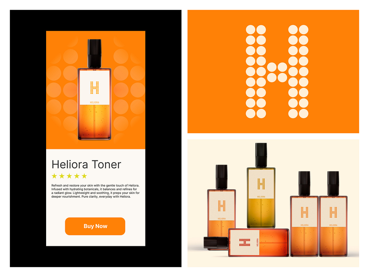 Heliora - Cosmetic Toner Logo Branding