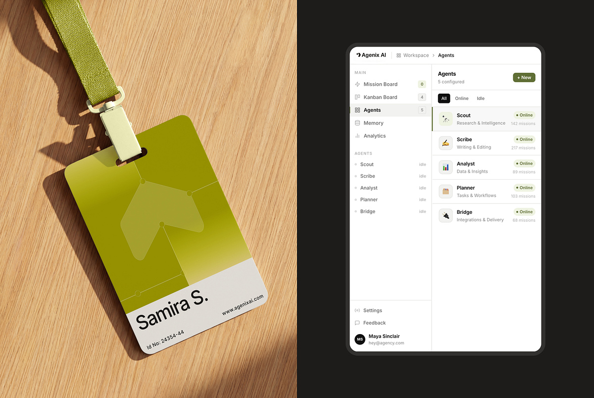 Agenix AI — Multi-Agent Workspace Branding & UI/UX Image 10