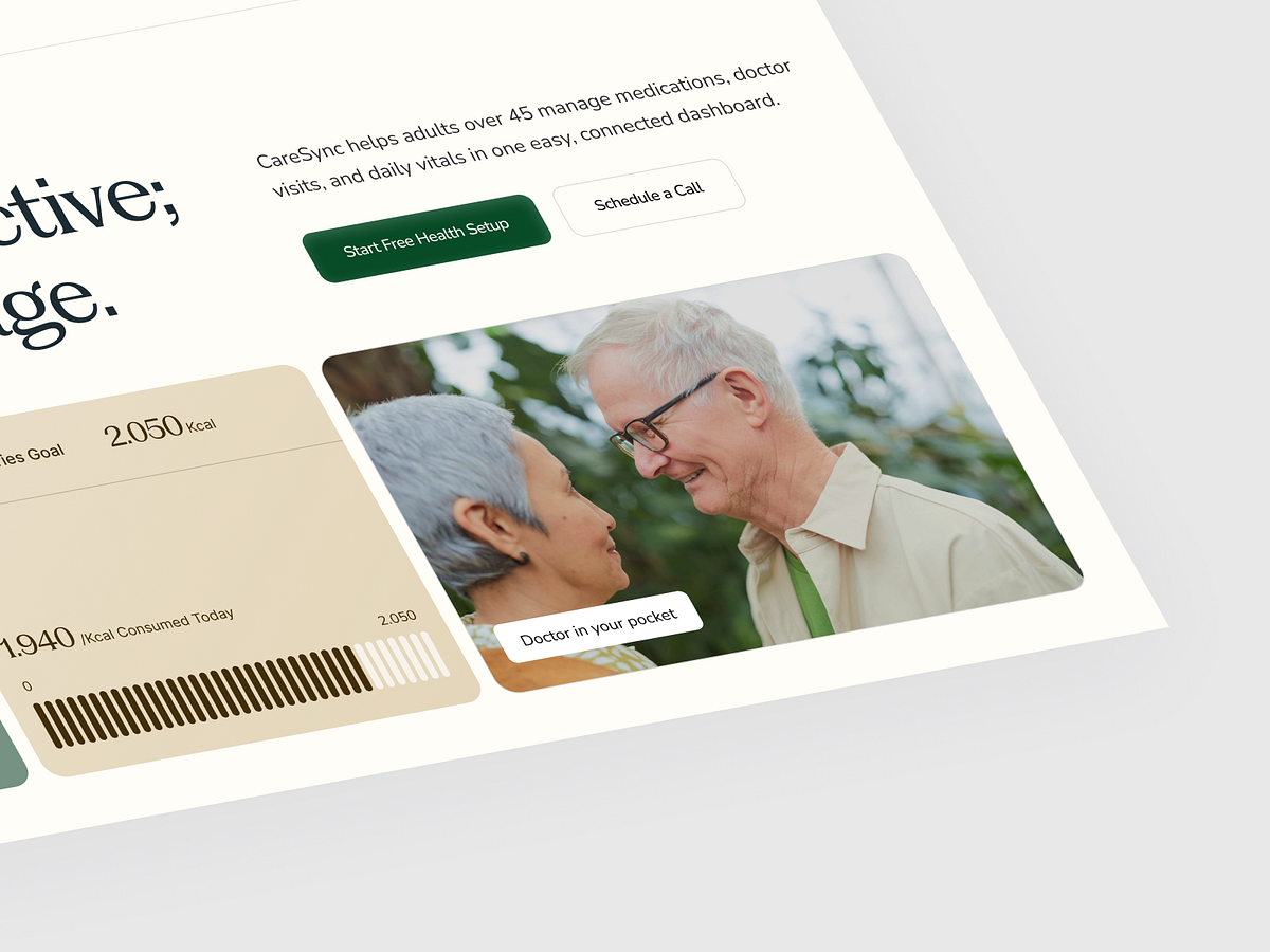 Healthcare UX hero section exploration Image 2