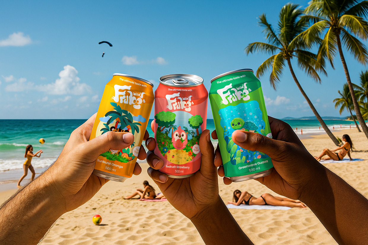 Fruboo Beverages Branding & Packaging | Drink| Can