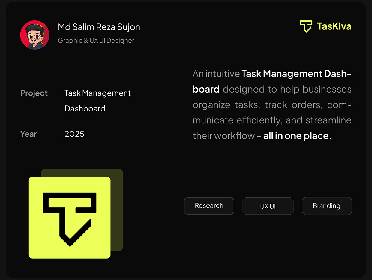 Taskiva - Clean Task Management Dashboard Image 0