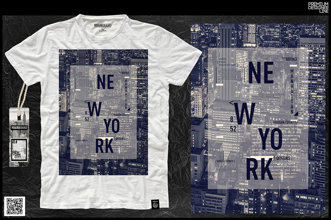 NYC / NEW YORK DISTRICT / T-Shirt Design / Print Design Image 4