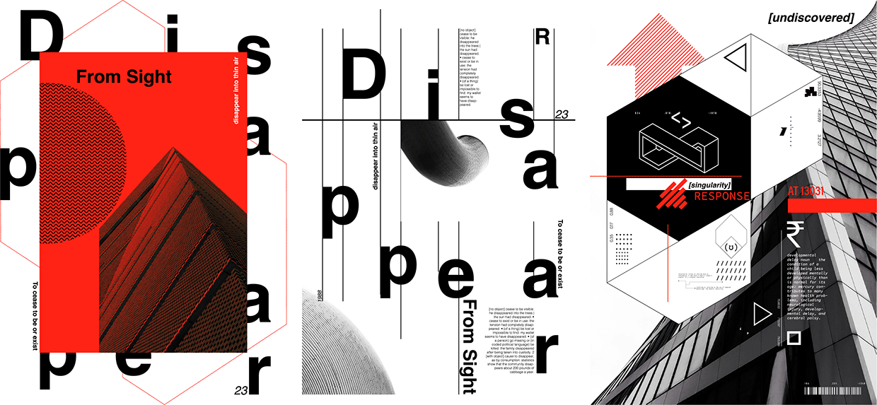 DISAPPEAR FROM SIGHT A Free Experimental Poster Series Image 0