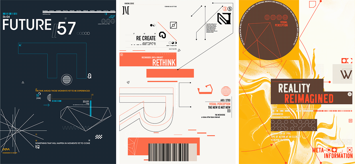 Free 3 AI Posters — Future, Rethink, Reality Image 0