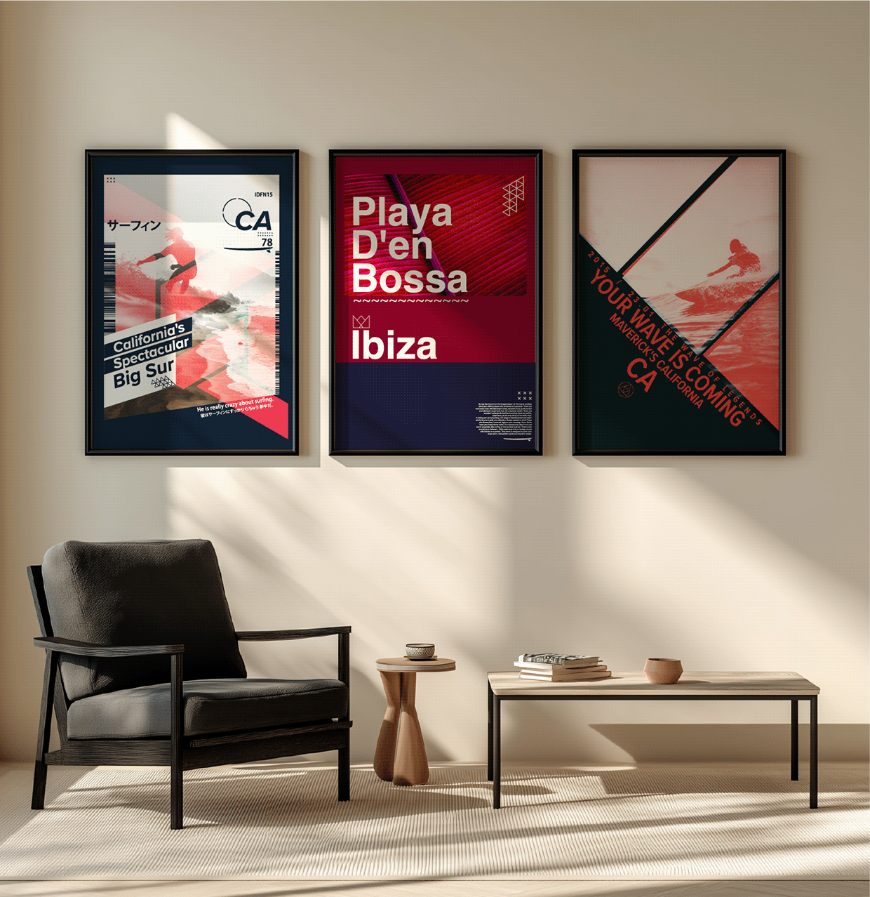 Free 3 AI Posters — Surf & Coastline Series (A3)