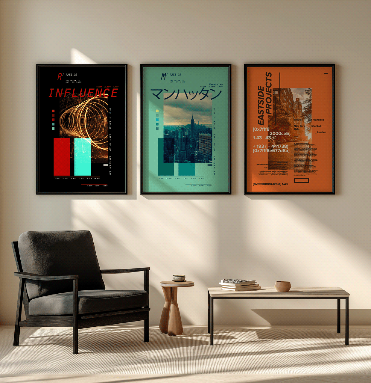 Free 3 AI Posters — Urban Influence Series (A3)