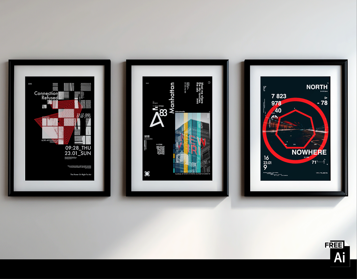 Connection Refused: 3 Free AI Posters Image 0
