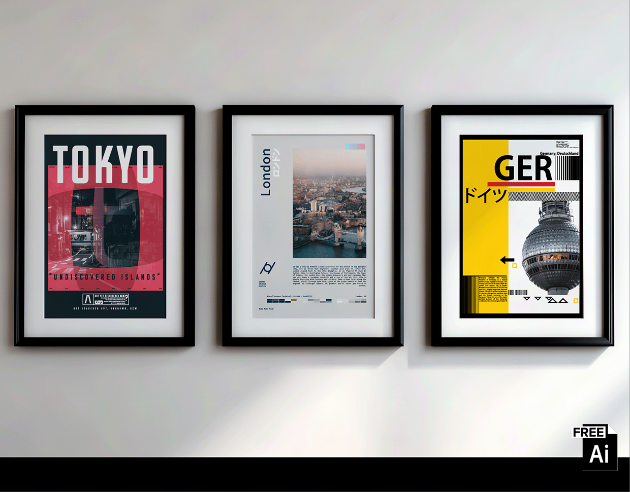 6 Free A3 Posters – Editable AI Files Image 0