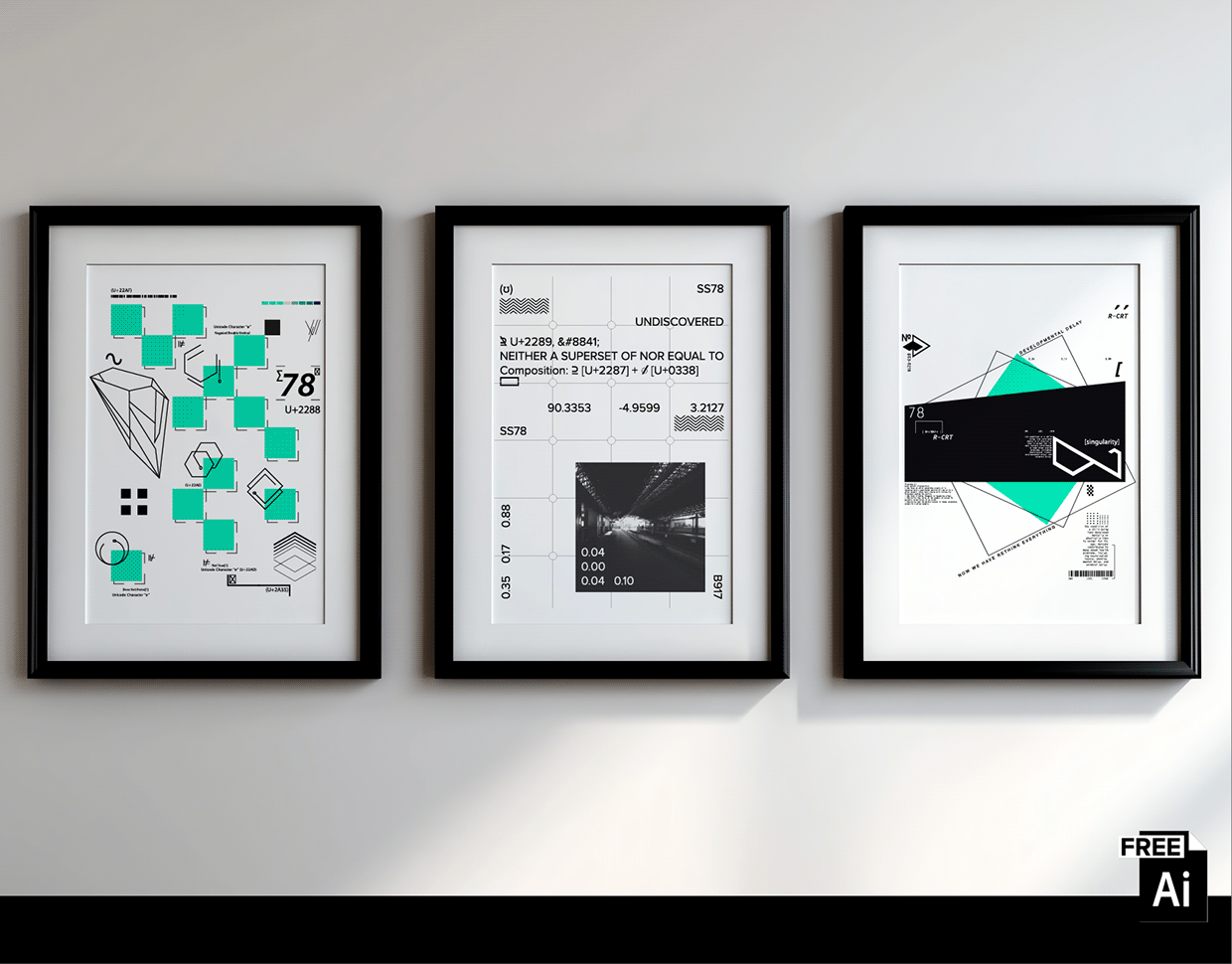 3 Free A3 Posters – Experimental Geometry Series Image 0
