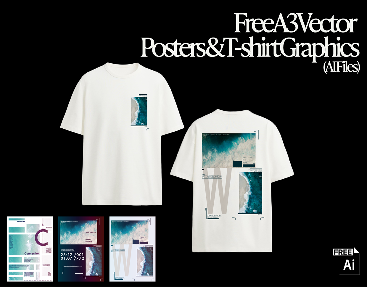 Free A3 Vector Posters & T-shirt Graphics (AI Files)