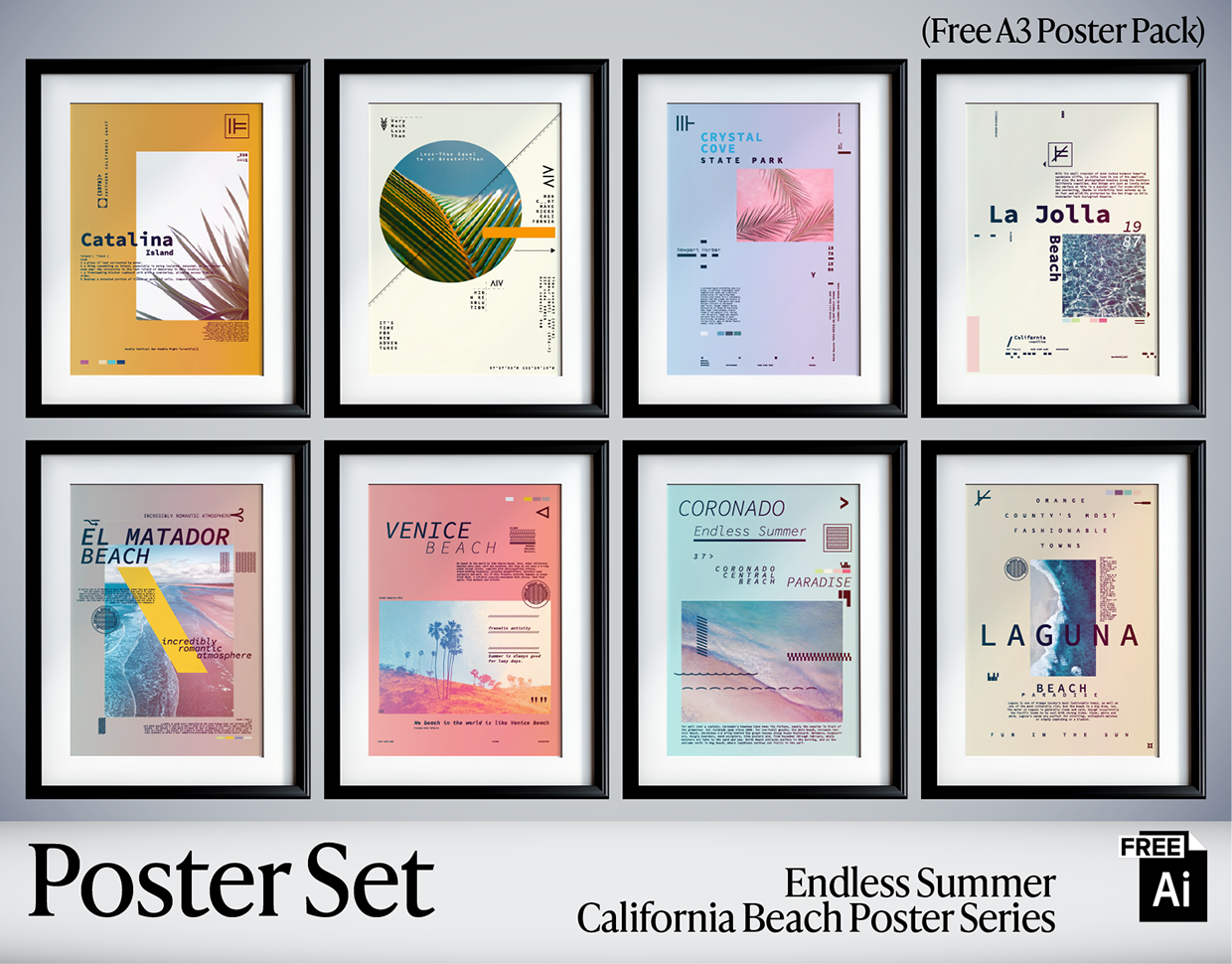 Endless Summer — California Beach Poster Series FREE
