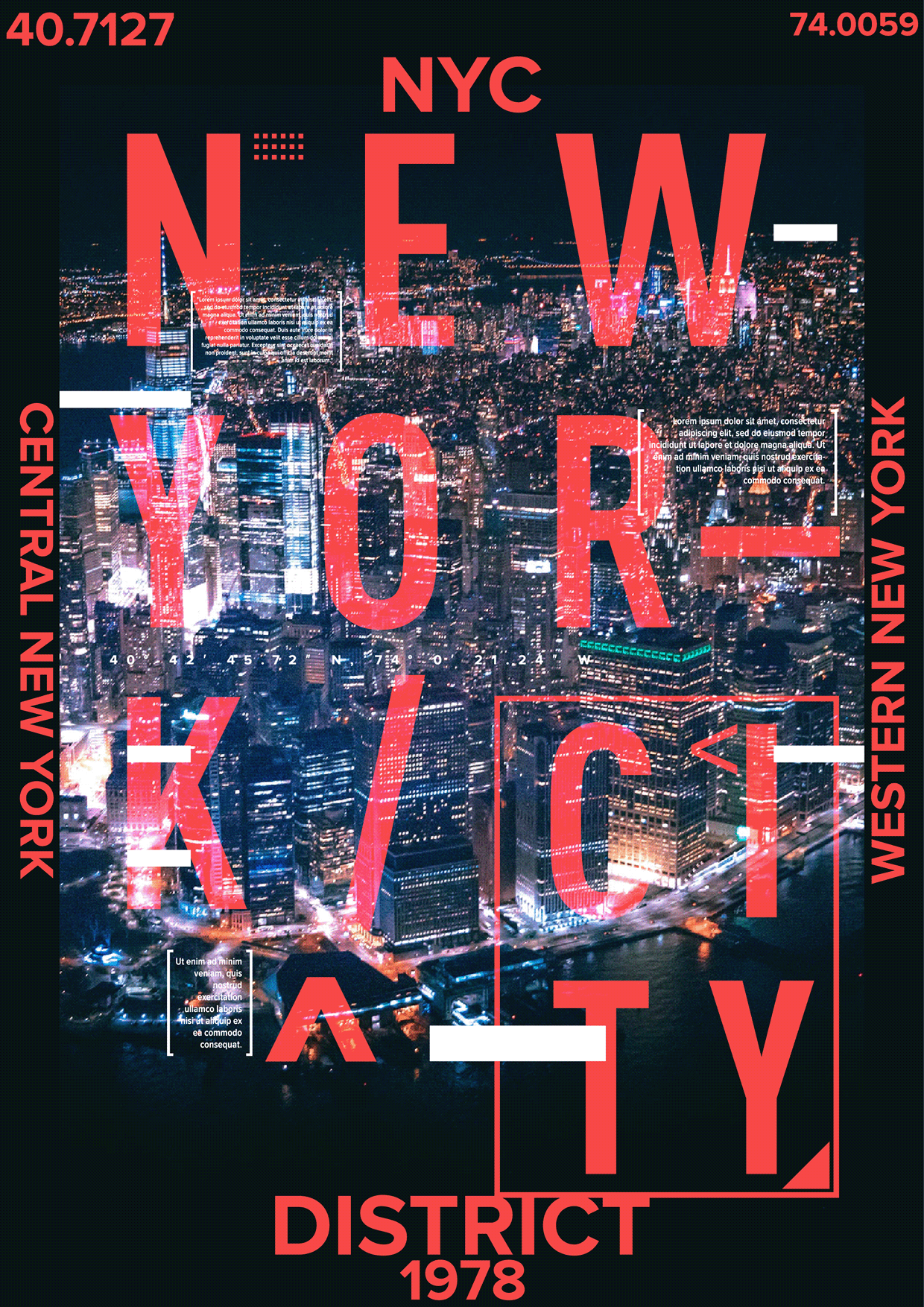 NYC Typography — 8 Poster Collection Image 0