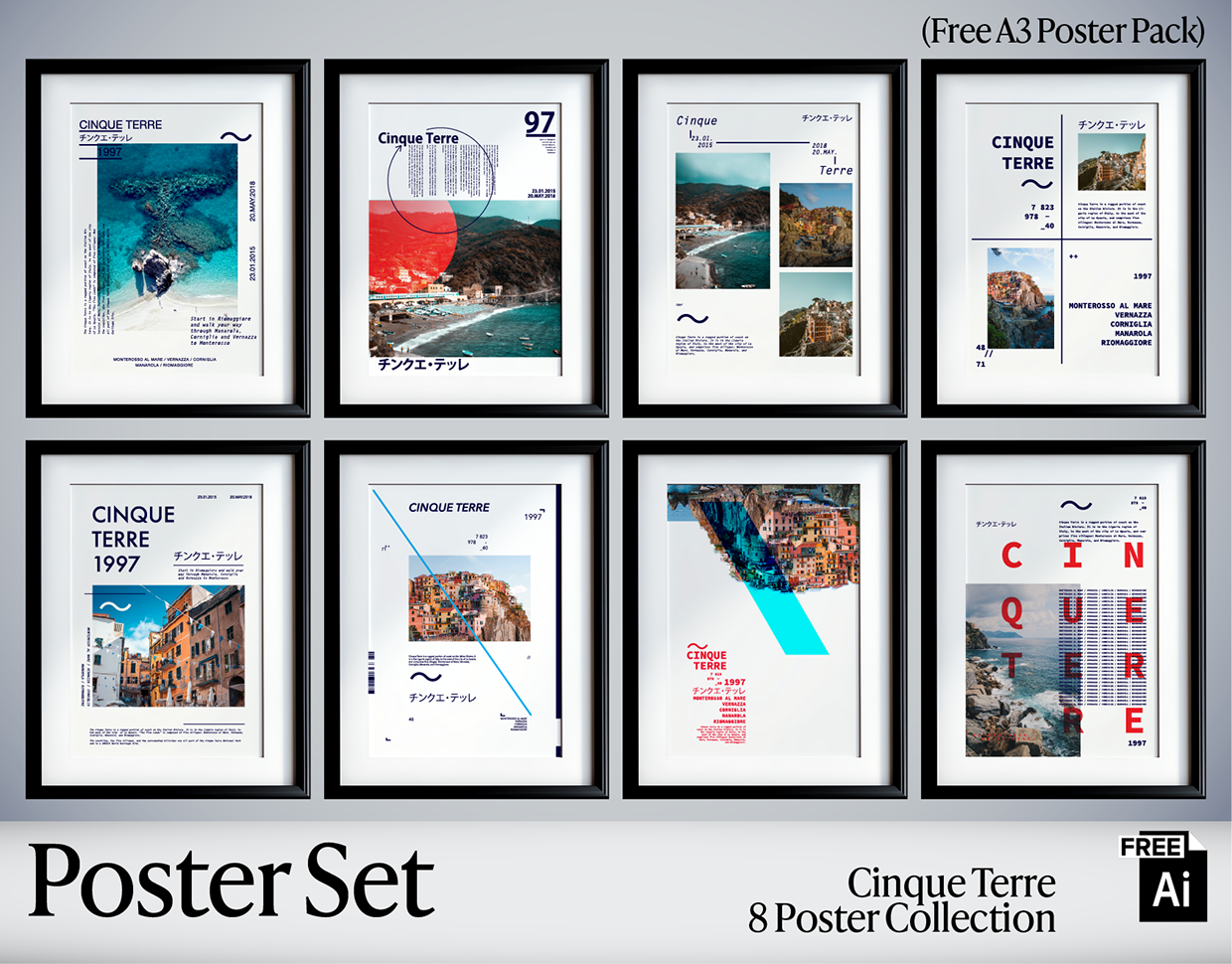 Cinque Terre — 8 Poster Collection