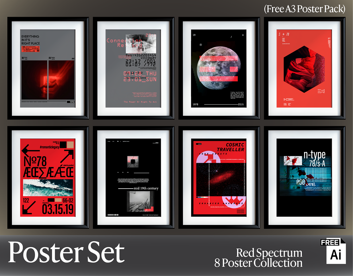 Red Spectrum — 8 Conceptual Posters