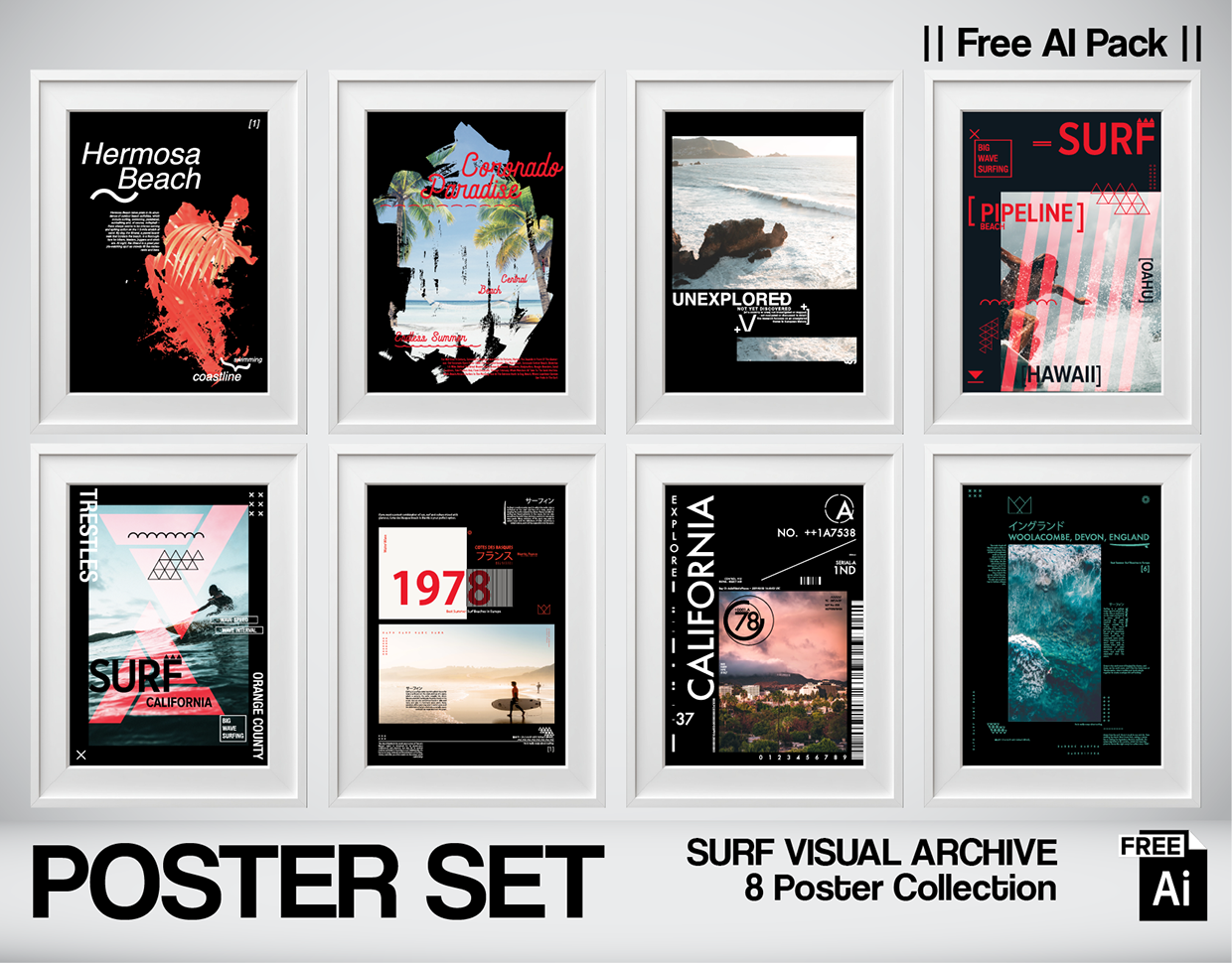 SURF VISUAL ARCHIVE Vol.01 — Typography Meets Coastline