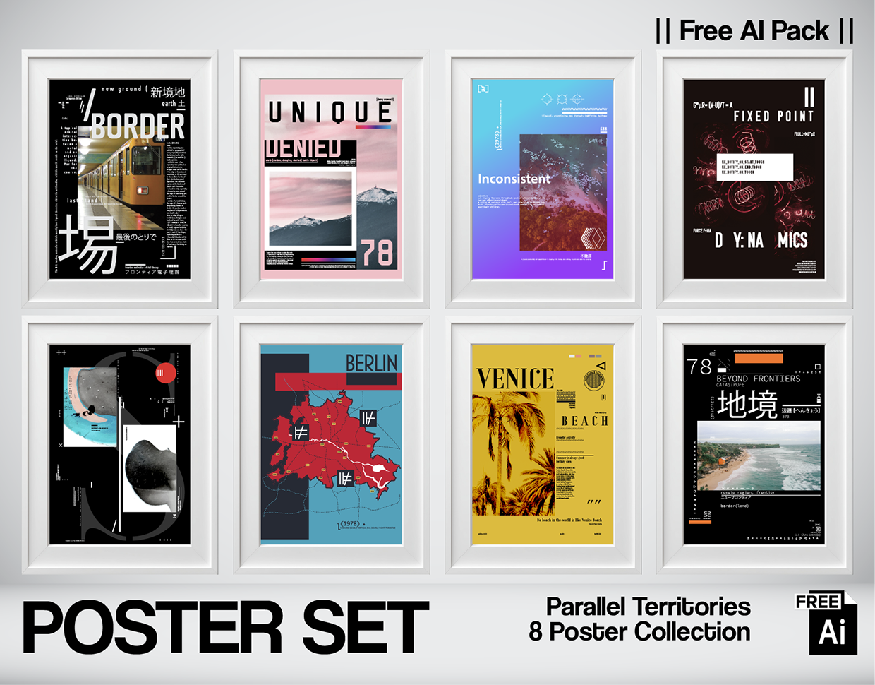 Parallel Territories — 8 Free AI Posters