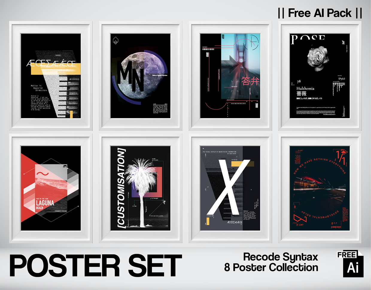 Recode Syntax — 8 Free AI Posters