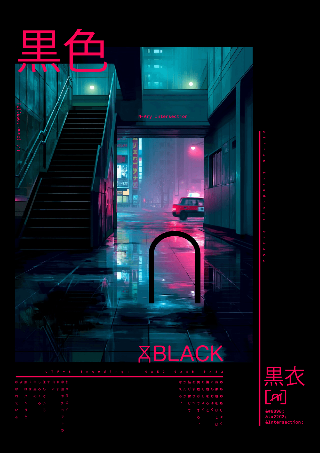 NEON NOIR: Urban Glitch & Typography Series Image 4