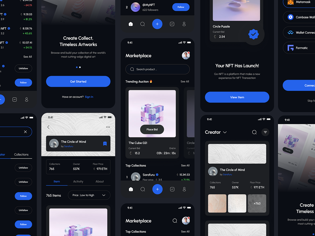 Enefthy - NFT Mobile UI App