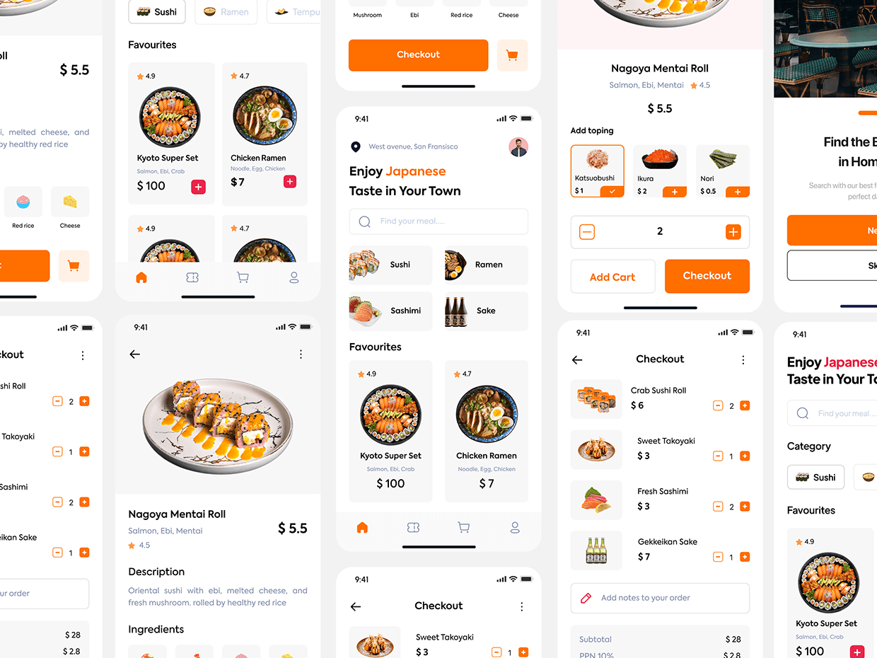 Mancat - Food Restaurant Design Mobile UI