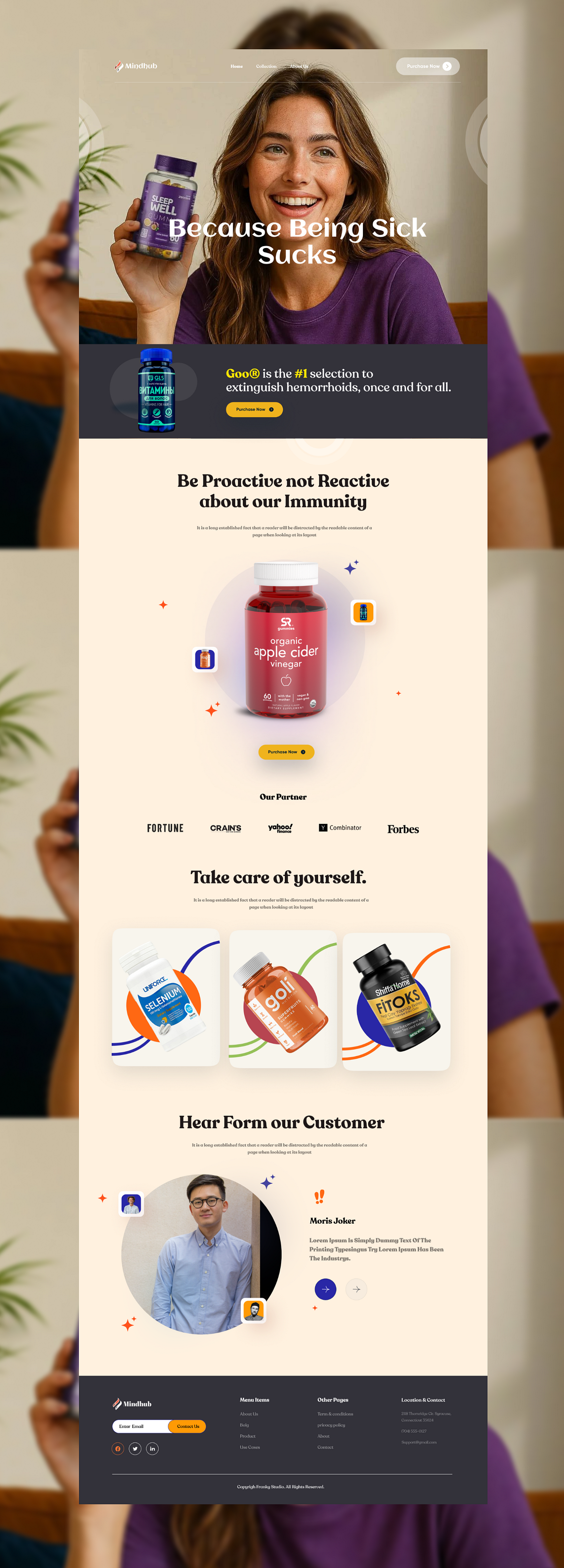 Wellness healthcare - Medicine Supplement Website Design Image 1