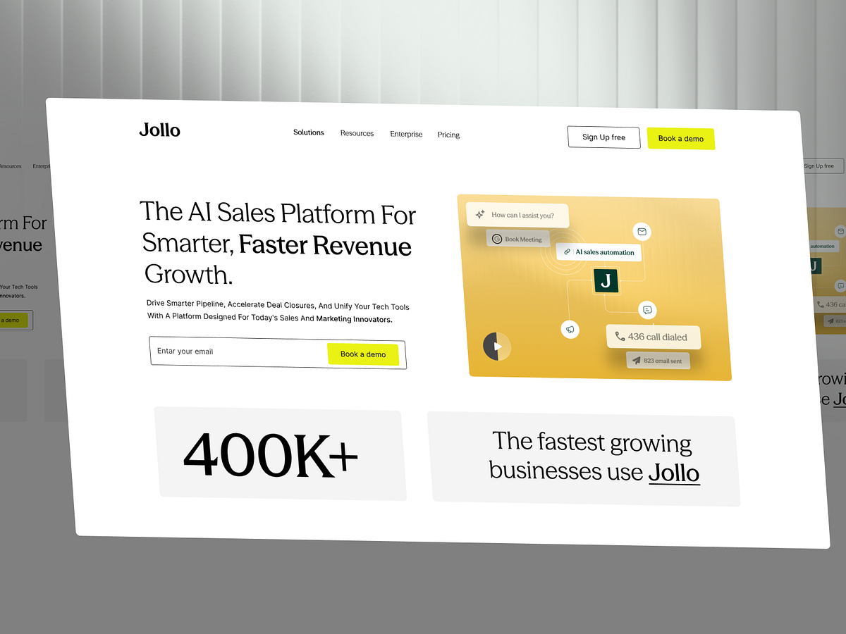 Redesign — AI Sales Platform landing page design Image 0