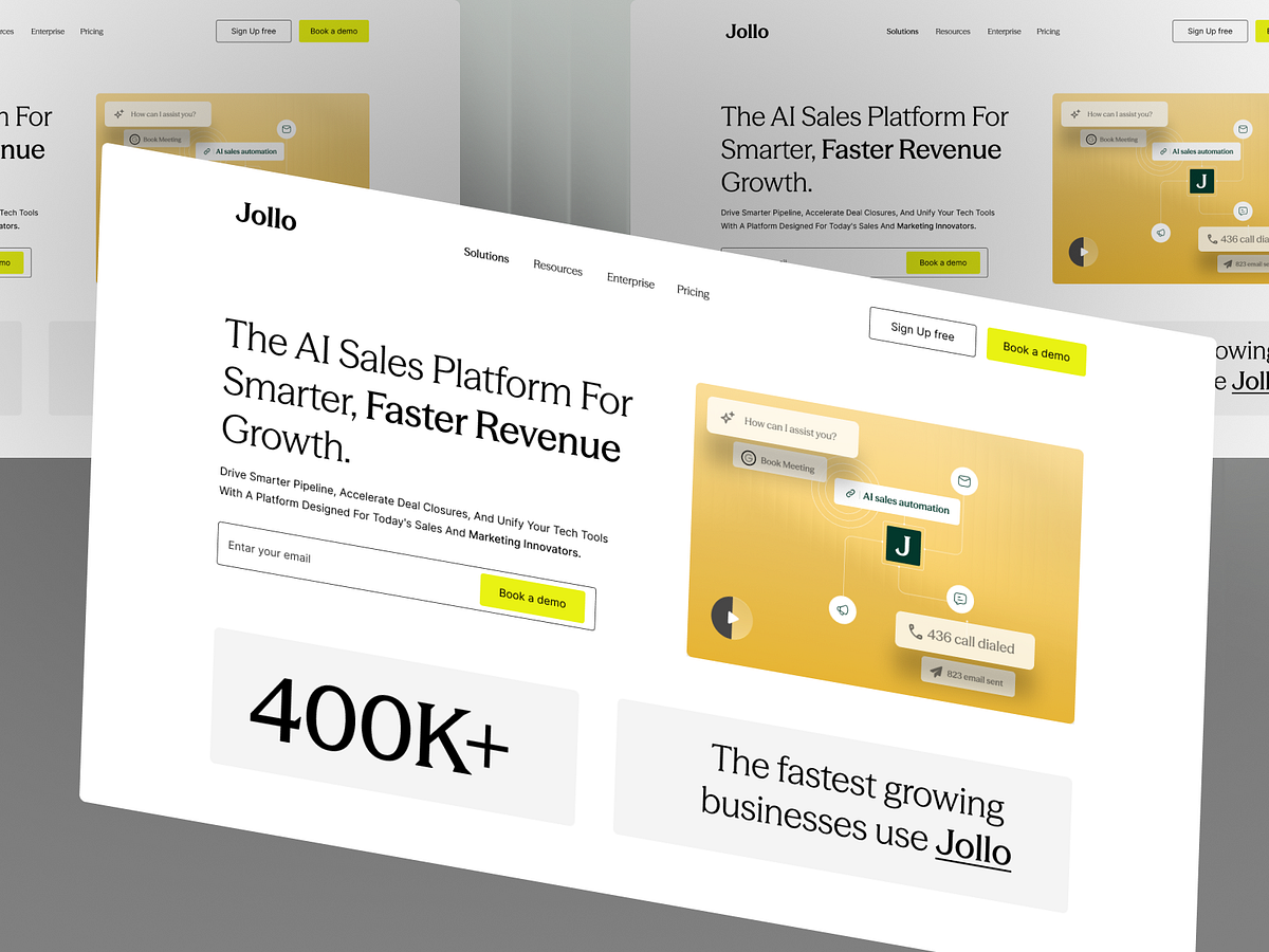 Redesign — AI Sales Platform landing page design Image 1