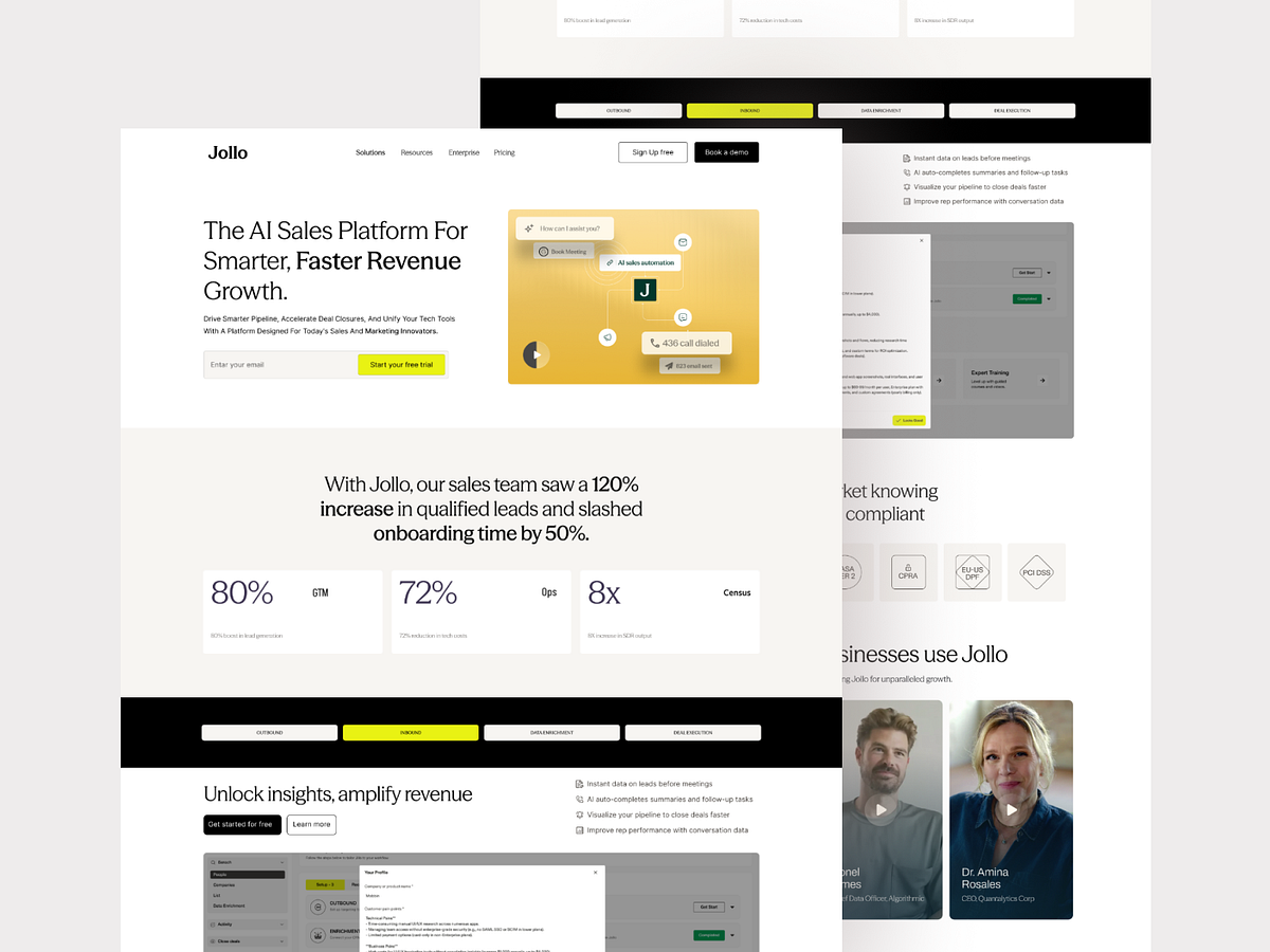 Redesign- AI B2B Sales Platform Website Design Image 1