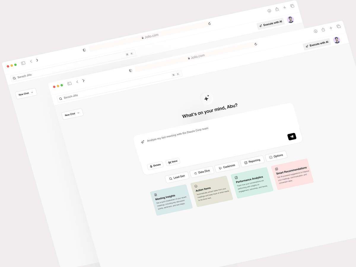 AI Chat Interface - B2B CRM Dashboard UI Design Image 0