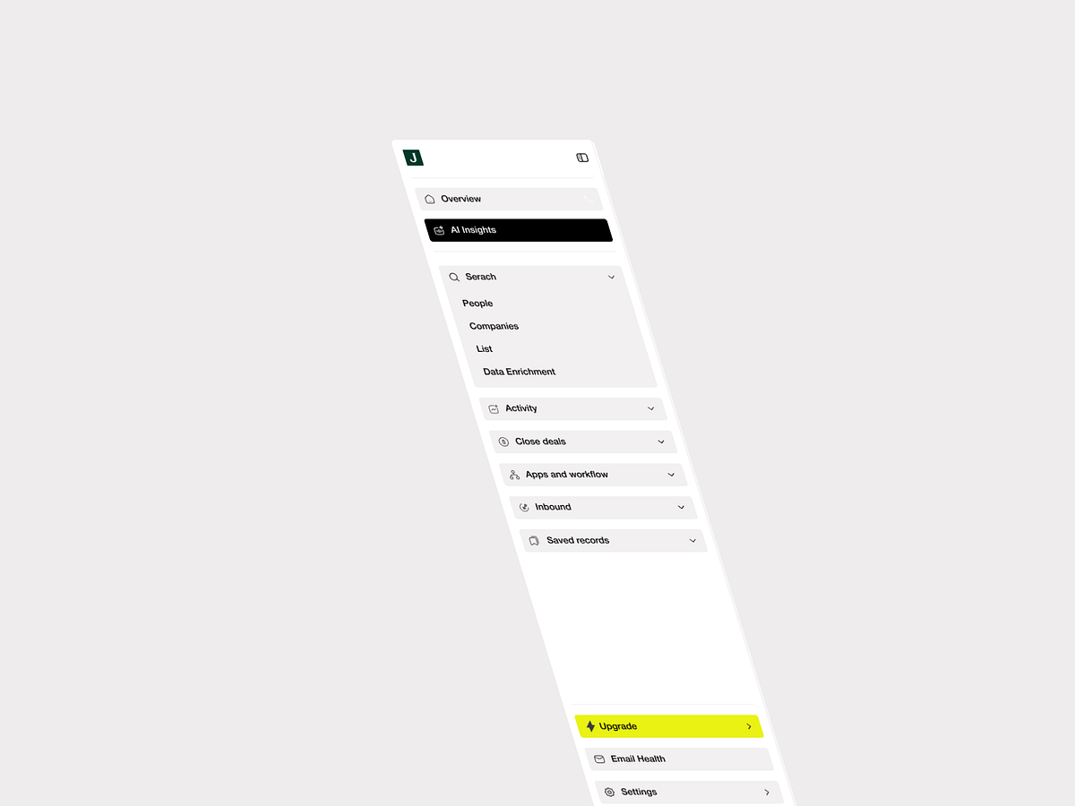 AI Chat Interface - B2B CRM Dashboard UI Design Image 1